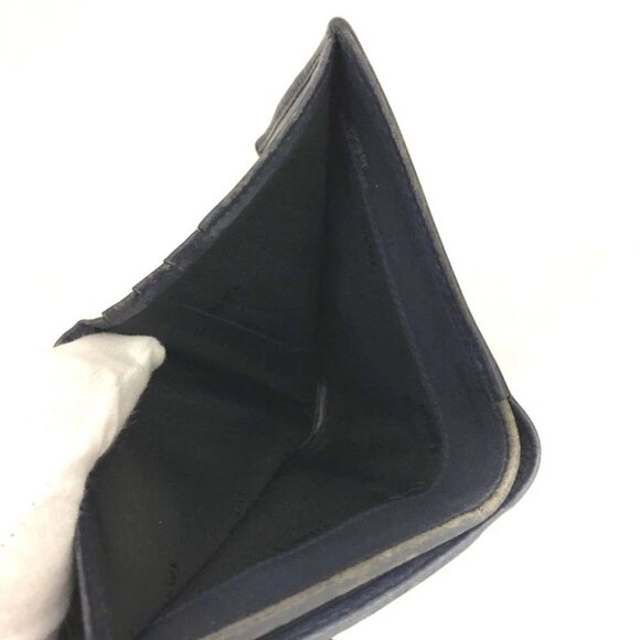 LOEWE Logo Buckle Motif Leather Bifold Wallet Navy blue/8BG0110 - Picture 6 of 8